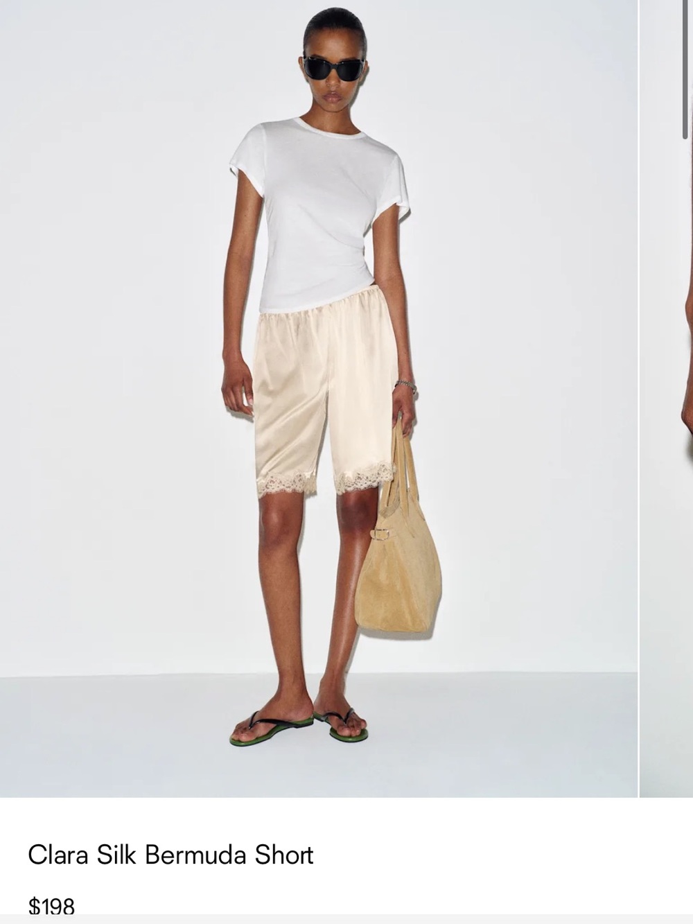 Reformation Clara Shorts NWT 100% Silk